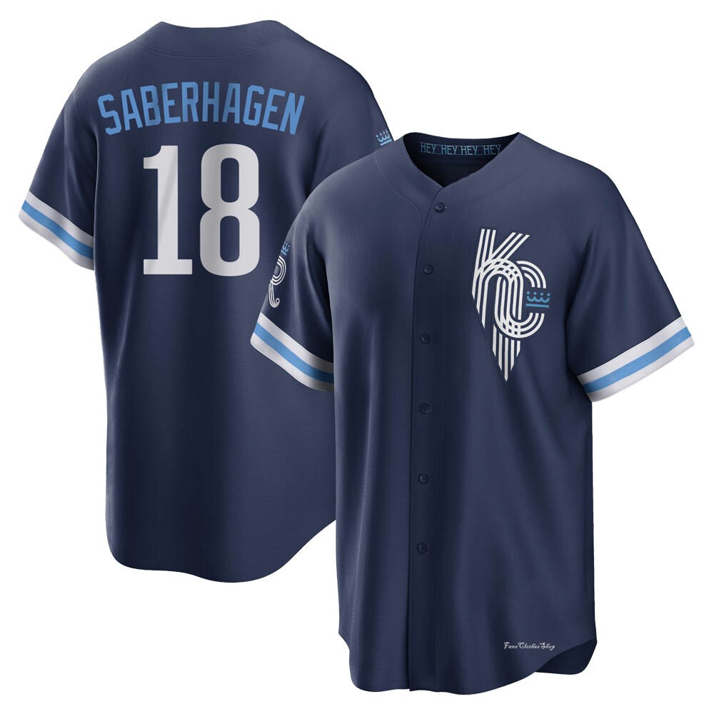 Youth Bret Saberhagen Kansas City Royals Replica Navy 2022 City Connect Jersey