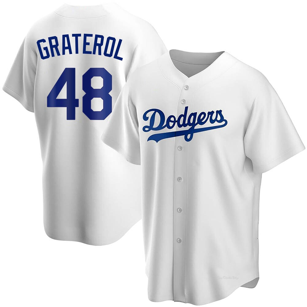 Youth Brusdar Graterol Los Angeles Dodgers Replica White Home Jersey