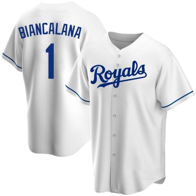 Youth Buddy Biancalana Kansas City Royals Replica White Home Jersey