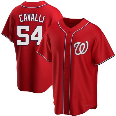 Youth Cade Cavalli Washington Nationals Replica Red Alternate Jersey
