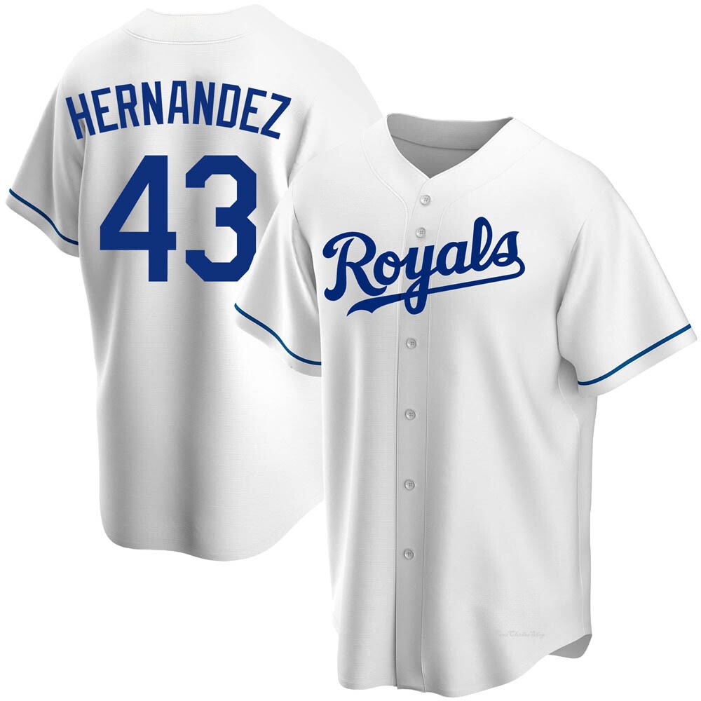 Youth Carlos Hernandez Kansas City Royals Replica White Home Jersey