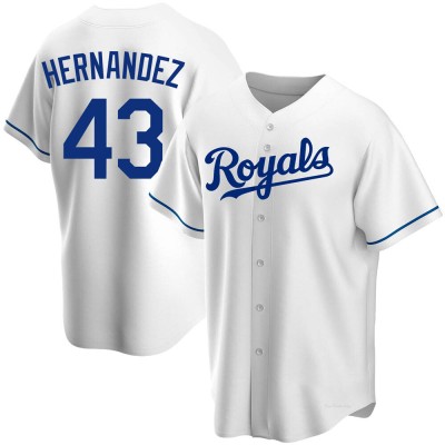 Youth Carlos Hernandez Kansas City Royals Replica White Home Jersey