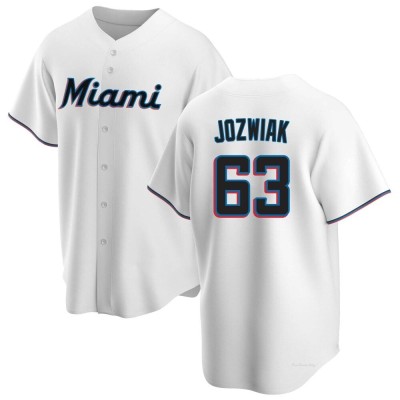 Youth Chandler Jozwiak Miami Marlins Replica White Home Jersey