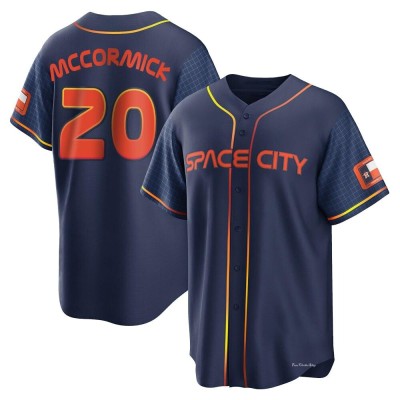 Youth Chas McCormick Houston Astros Replica Navy 2022 City Connect Jersey