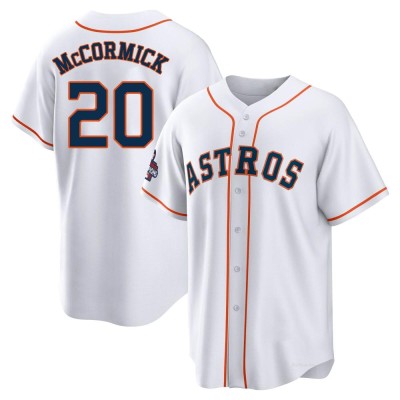 Youth Chas McCormick Houston Astros Replica White 2022 World Series Champions Home Jersey