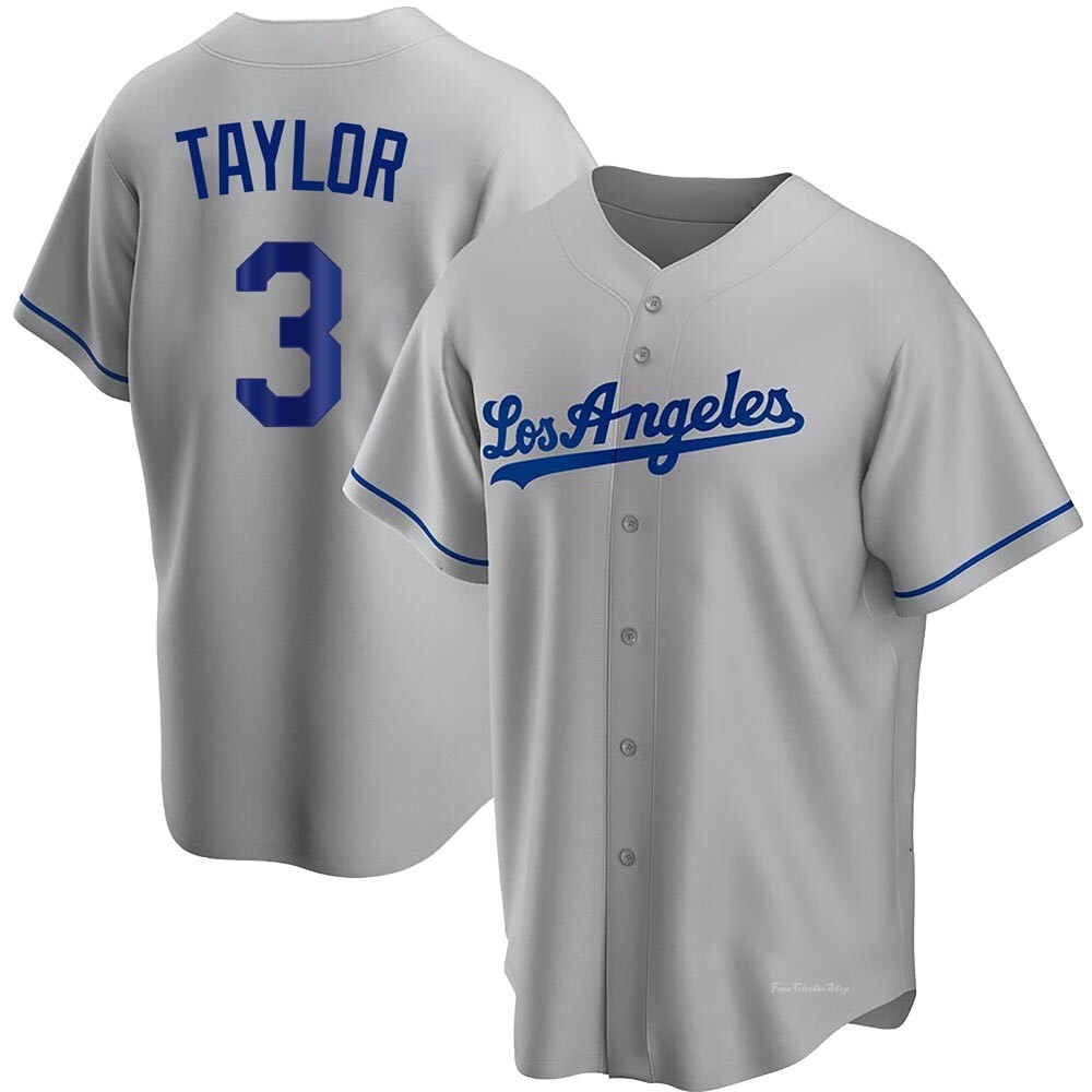 Youth Chris Taylor Los Angeles Dodgers Replica Gray Road Jersey