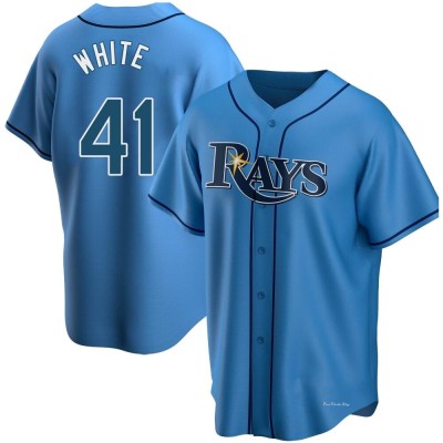 Youth Colby White Tampa Bay Rays Replica Light Blue Alternate Jersey