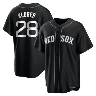 Youth Corey Kluber Boston Red Sox Replica Black/White Jersey