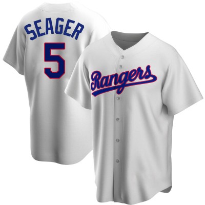 Youth Corey Seager Texas Rangers Replica White Home Cooperstown Collection Jersey