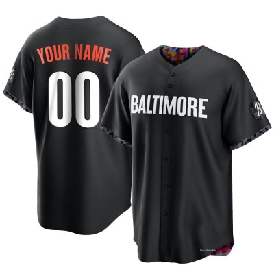 Youth Custom Baltimore Orioles Replica Black 2023 City Connect Jersey