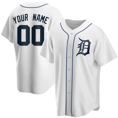 Youth Custom Detroit Tigers Replica White Home Jersey