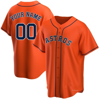 Youth Custom Houston Astros Replica Orange Alternate Jersey