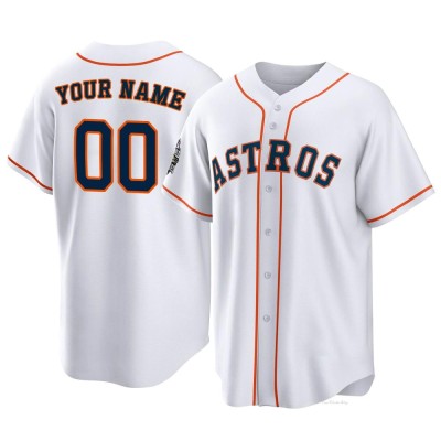 Youth Custom Houston Astros Replica White 2022 World Series Home Jersey