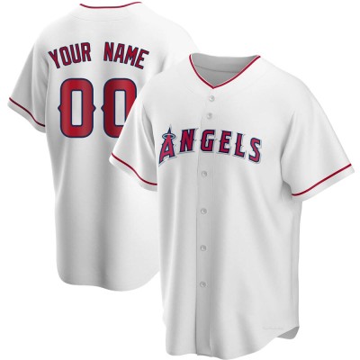 Youth Custom Los Angeles Angels Replica White Home Jersey