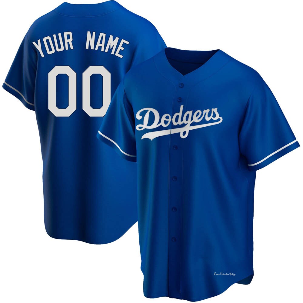 Youth Custom Los Angeles Dodgers Replica Royal Alternate Jersey