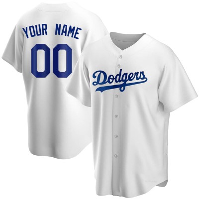 Youth Custom Los Angeles Dodgers Replica White Home Jersey