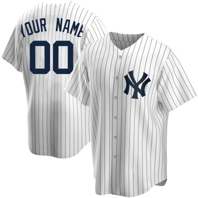 Youth Custom New York Yankees Replica White Home Jersey
