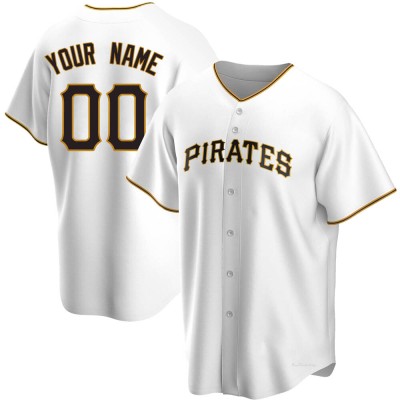 Youth Custom Pittsburgh Pirates Replica White Home Jersey