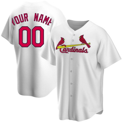 Youth Custom St. Louis Cardinals Replica White Home Jersey
