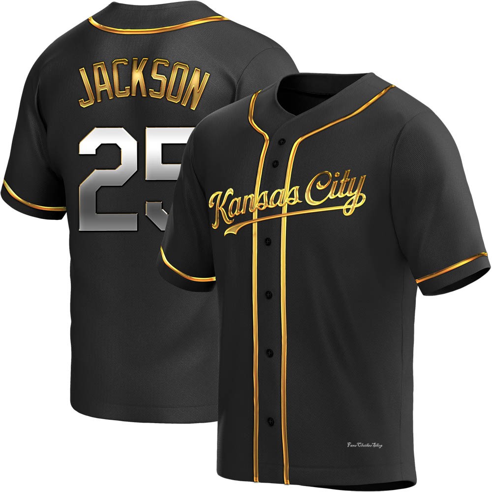 Youth Danny Jackson Kansas City Royals Replica Black Golden Alternate Jersey