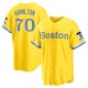 Youth David Hamilton Boston Red Sox Replica Gold/Light Blue 2021 City Connect Player Jersey