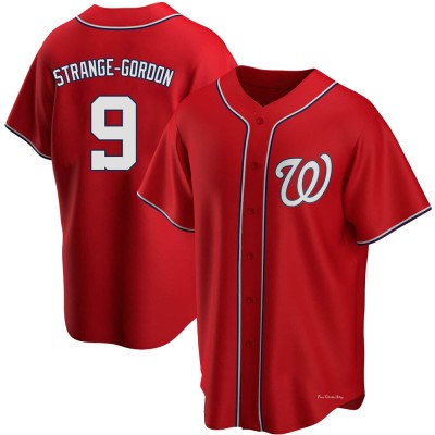 Youth Dee Strange-Gordon Washington Nationals Replica Red Alternate Jersey