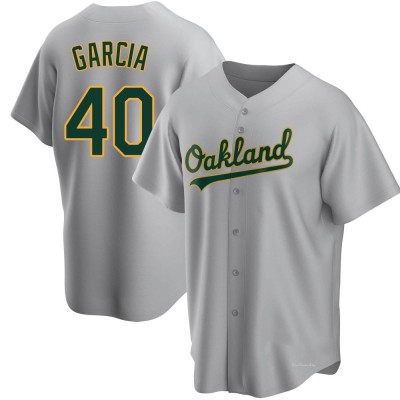 Youth Dermis Garcia Oakland Athletics Replica Gray Road Jersey