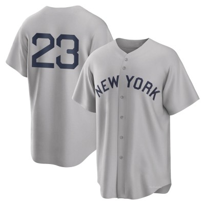 Youth Don Mattingly New York Yankees Replica Gray 2021 Field of Dreams Jersey