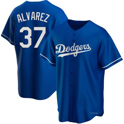Youth Eddy Alvarez Los Angeles Dodgers Replica Royal Alternate Jersey