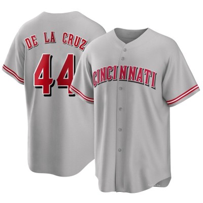 Youth Elly De La Cruz Cincinnati Reds Replica Gray Road Jersey