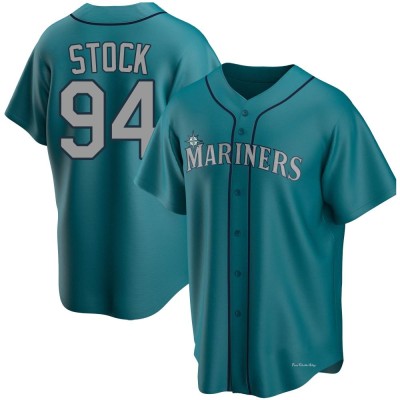 Youth Erik Stock Seattle Mariners Replica Aqua Alternate Jersey