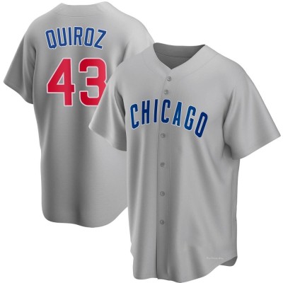 Youth Esteban Quiroz Chicago Cubs Replica Gray Road Jersey