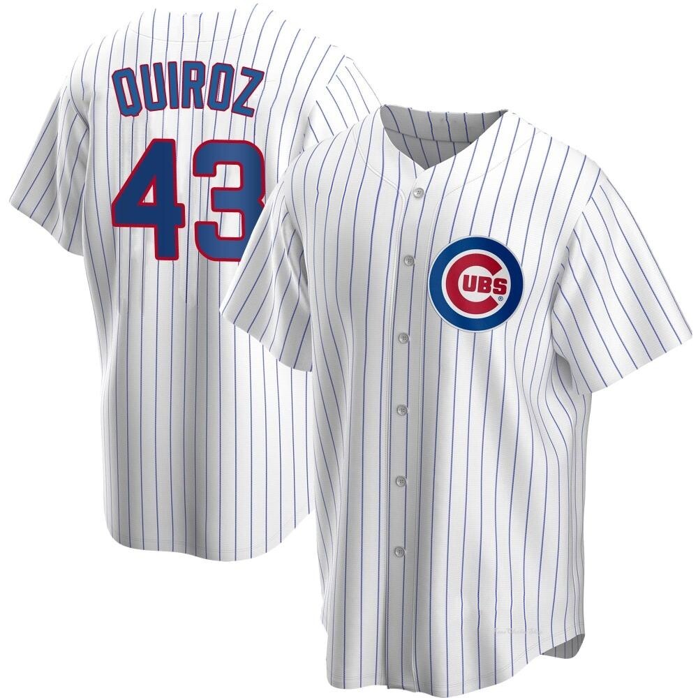 Youth Esteban Quiroz Chicago Cubs Replica White Home Jersey