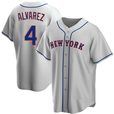 Youth Francisco Alvarez New York Mets Replica Gray Road Jersey