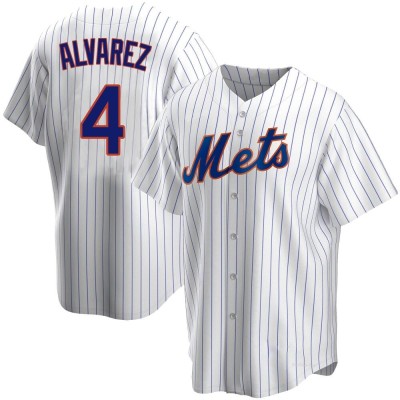 Youth Francisco Alvarez New York Mets Replica White Home Jersey