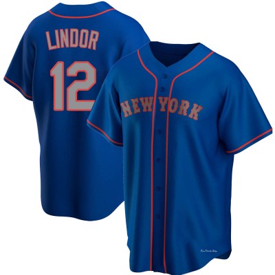 Youth Francisco Lindor New York Mets Replica Royal Alternate Road Jersey