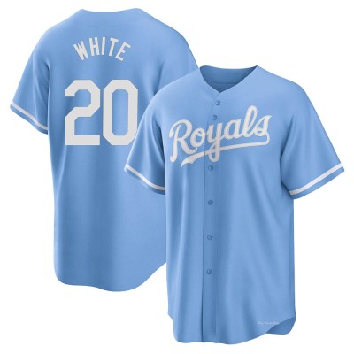 Youth Frank White Kansas City Royals Replica Light Blue 2022 Alternate Jersey