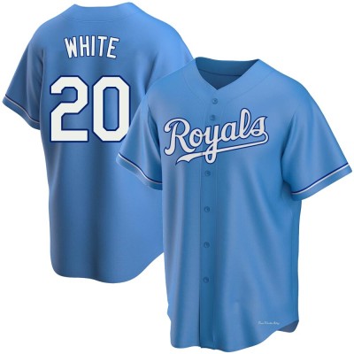 Youth Frank White Kansas City Royals Replica Light Blue Alternate Jersey