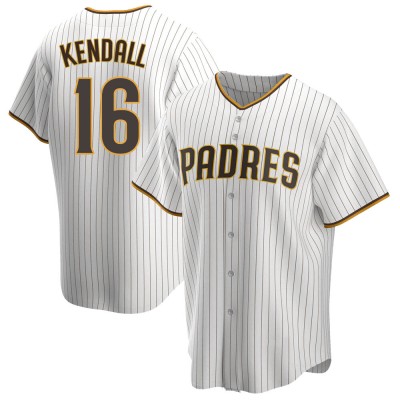 Youth Fred Kendall San Diego Padres Replica White/Brown Home Jersey