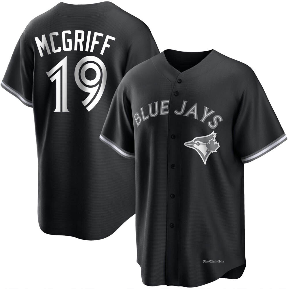 Youth Fred Mcgriff Toronto Blue Jays Replica Black/White Jersey