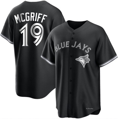 Youth Fred Mcgriff Toronto Blue Jays Replica Black/White Jersey