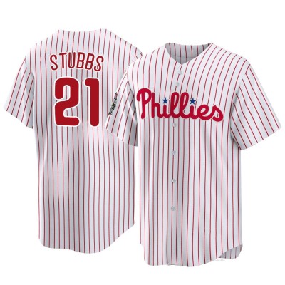 Youth Garrett Stubbs Philadelphia Phillies Replica White 2022 World Series Home Jersey