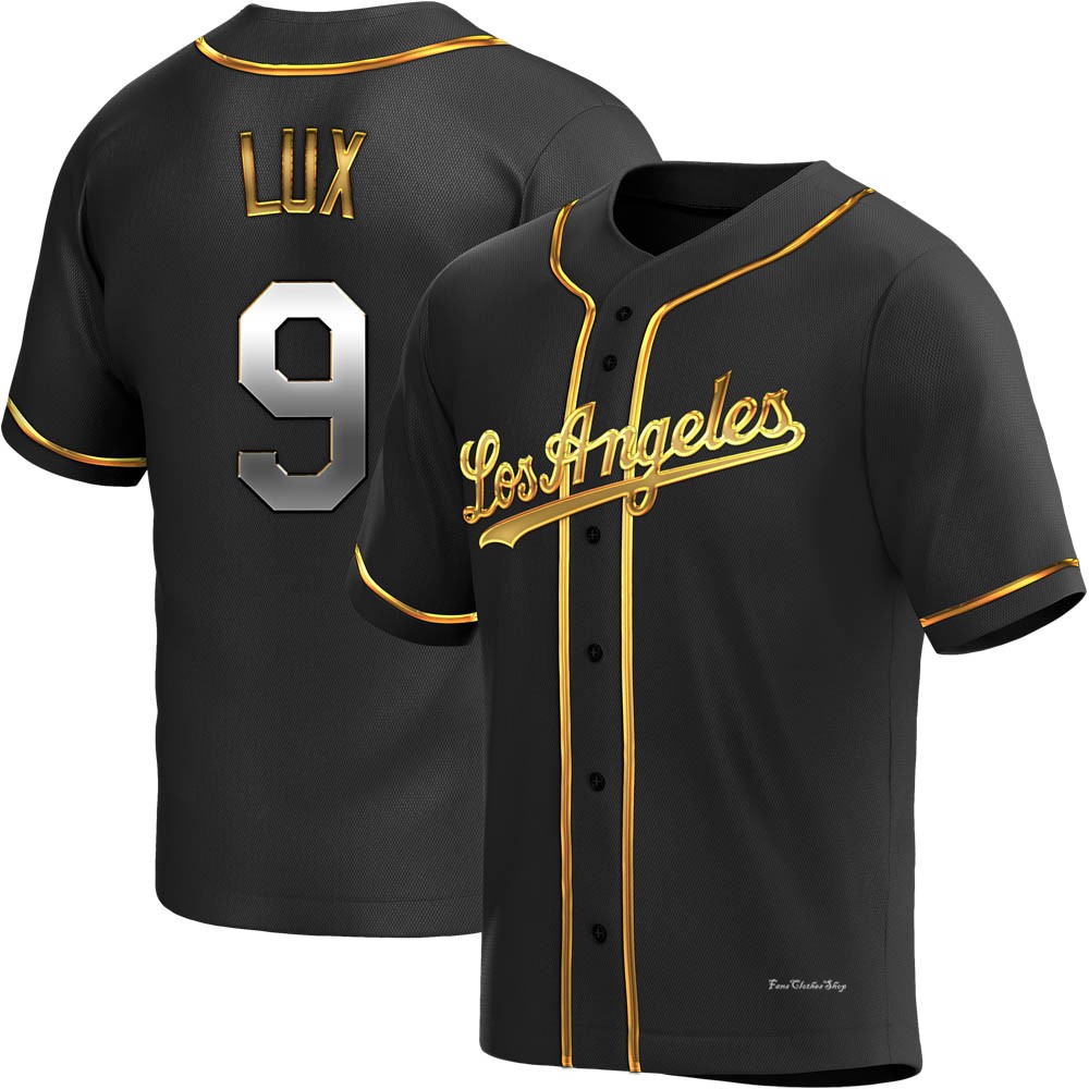 Youth Gavin Lux Los Angeles Dodgers Replica Black Golden Alternate Jersey