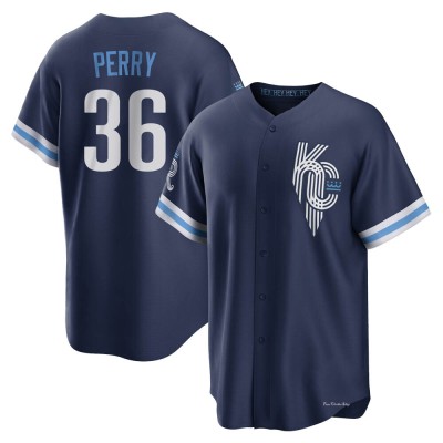 Youth Gaylord Perry Kansas City Royals Replica Navy 2022 City Connect Jersey
