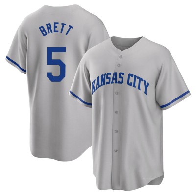 Youth George Brett Kansas City Royals Replica Gray 2022 Road Jersey