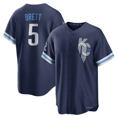 Youth George Brett Kansas City Royals Replica Navy 2022 City Connect Jersey