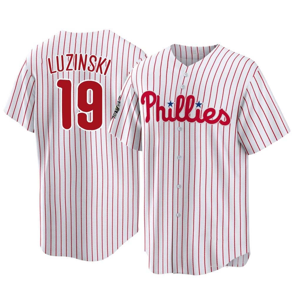 Youth Greg Luzinski Philadelphia Phillies Replica White 2022 World Series Home Jersey