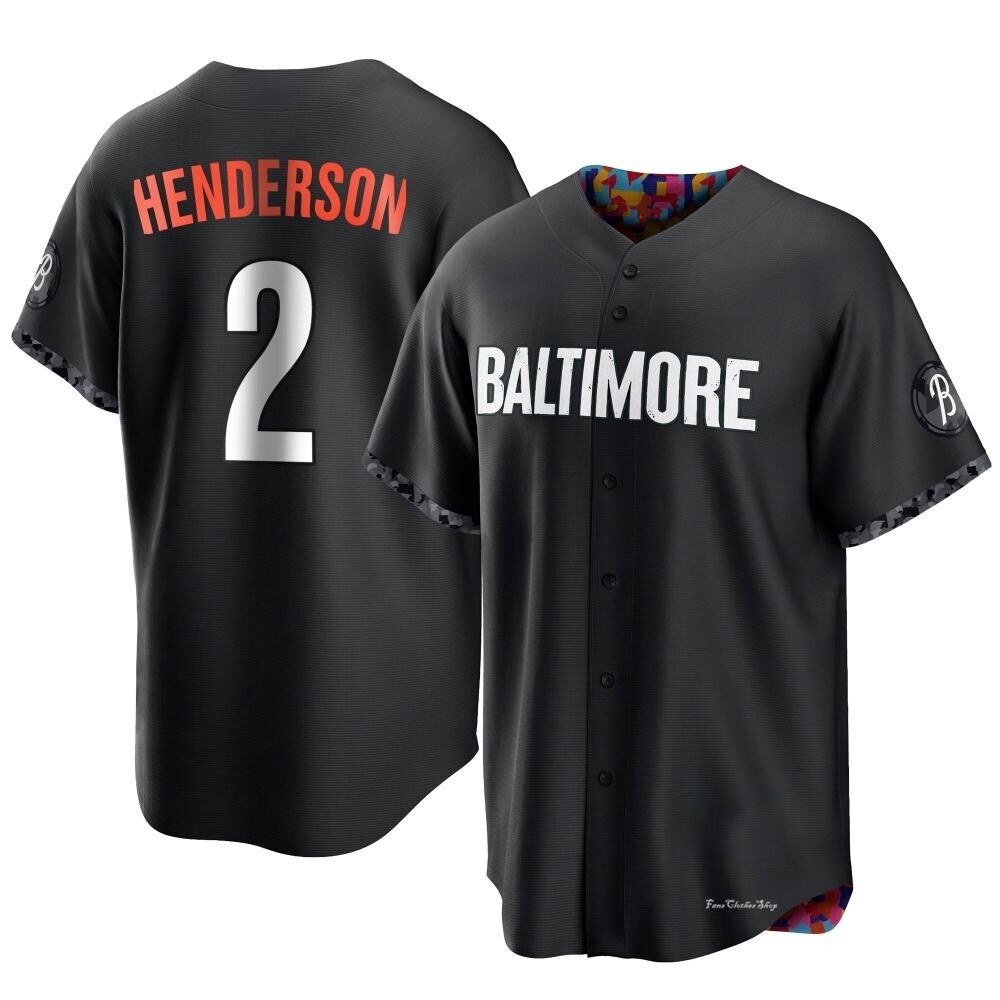 Youth Gunnar Henderson Baltimore Orioles Replica Black 2023 City Connect Jersey