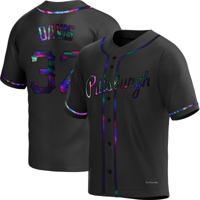 Youth Henry Davis Pittsburgh Pirates Replica Black Holographic Alternate Jersey