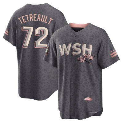 Youth Jackson Tetreault Washington Nationals Replica Gray 2022 City Connect Jersey